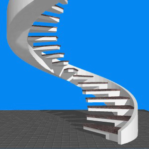 Бетонная лестница Наружный косоур с тетивой