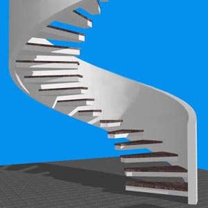 Бетонная лестница Перило консольная