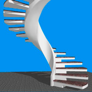 Бетонная лестница Внутренний косоур с тетивой