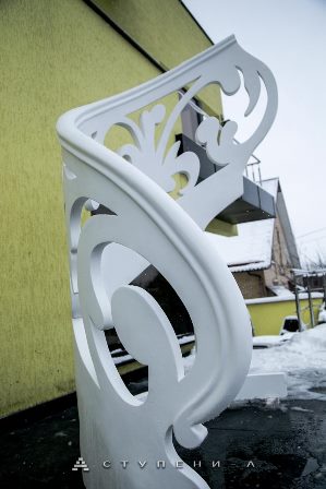 Модель бетонных перил для лестницы в стиле Барокко