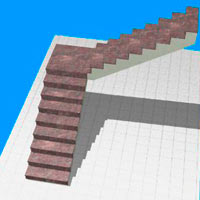 Бетонная лестница Г-образная с площадкой