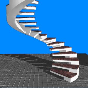 Бетонная лестница на боковом косоуре