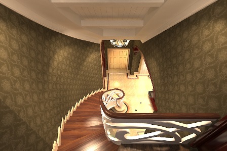Бетонные перила для лестницы  в стиле Арт Нуво от Ступени-А