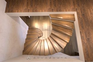 Проект бетонной гладкоподшитой лестницы