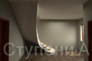 Проект Г-образной бетонной лестницы