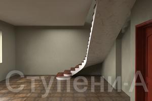 Проект лестницы с пригласительными ступенями