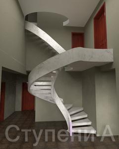Разработка дизайна для бетонной лестницы в дом